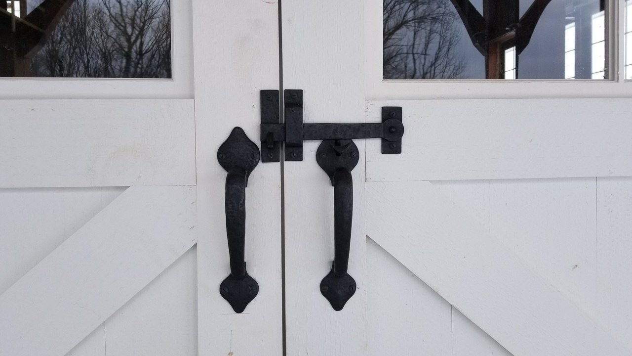 Bronze Latch for Carriage House Doors with Dummy Handle