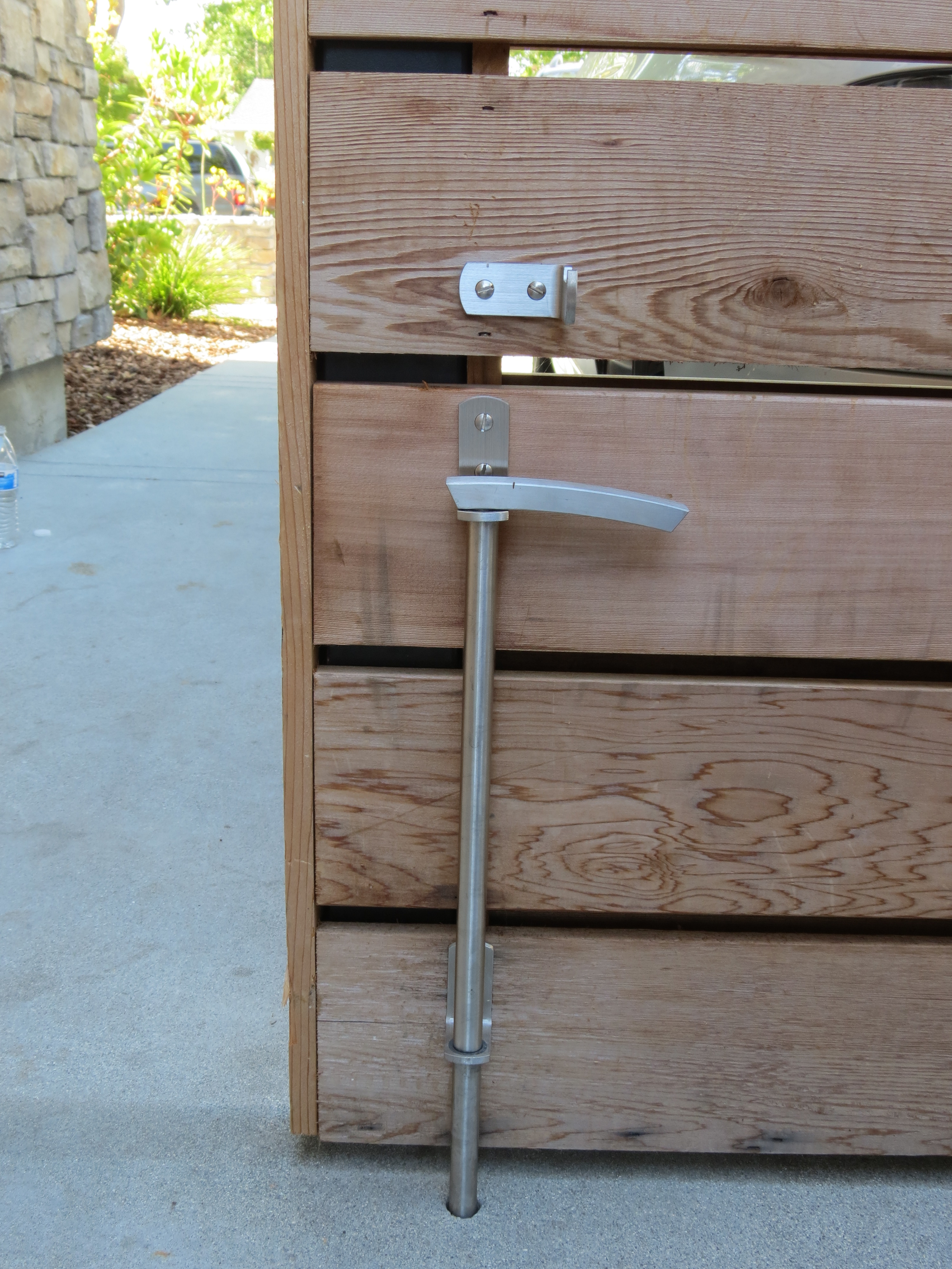 24" Marine Grade 316 Brushed Stainless Steel Contemporary Cane Bolt