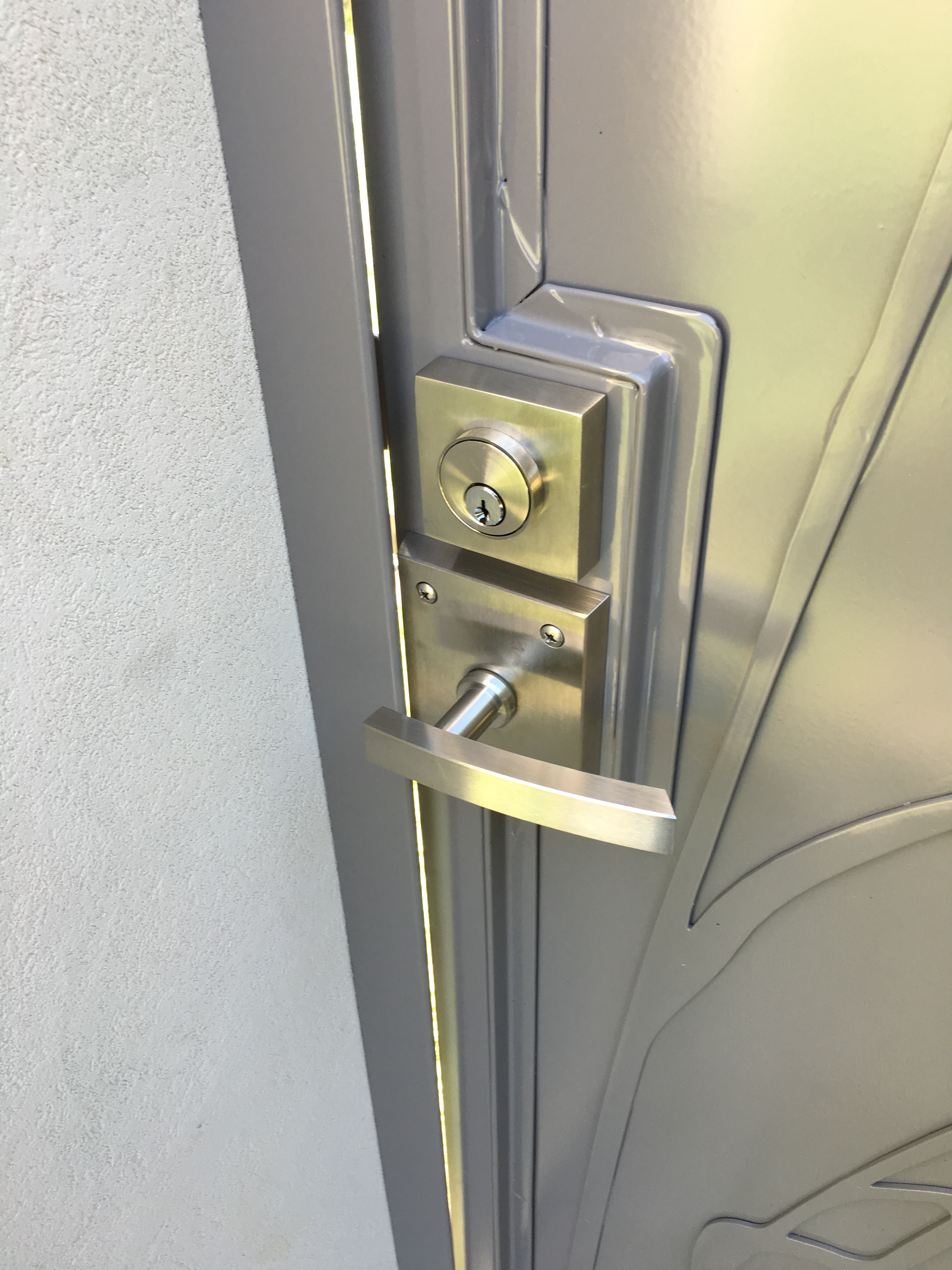 Contemporary Custom Gate With Stainless Steel Gate Latch With Deadbolt