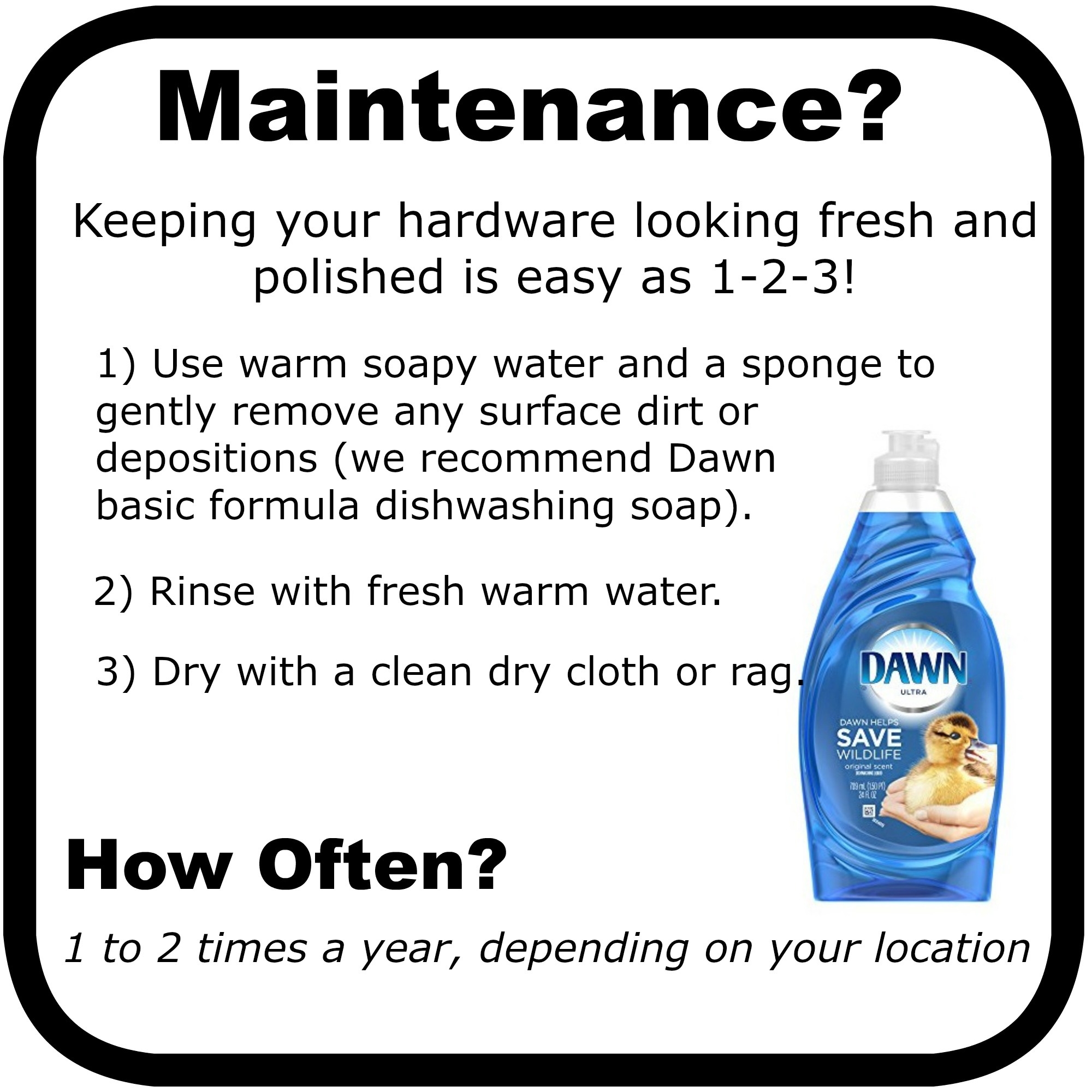 Maintenance Instructions