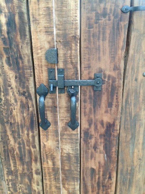 Outswinging Double Wooden Gate With Coastal Bronze Thumb Latch 40 300 Straight And Coastal Bronze Gate Stop 50 250