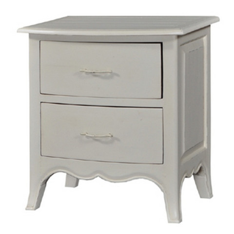 Bow-Front Bedside Cabinet - Size: 68H x 60W x 40D (cm ...