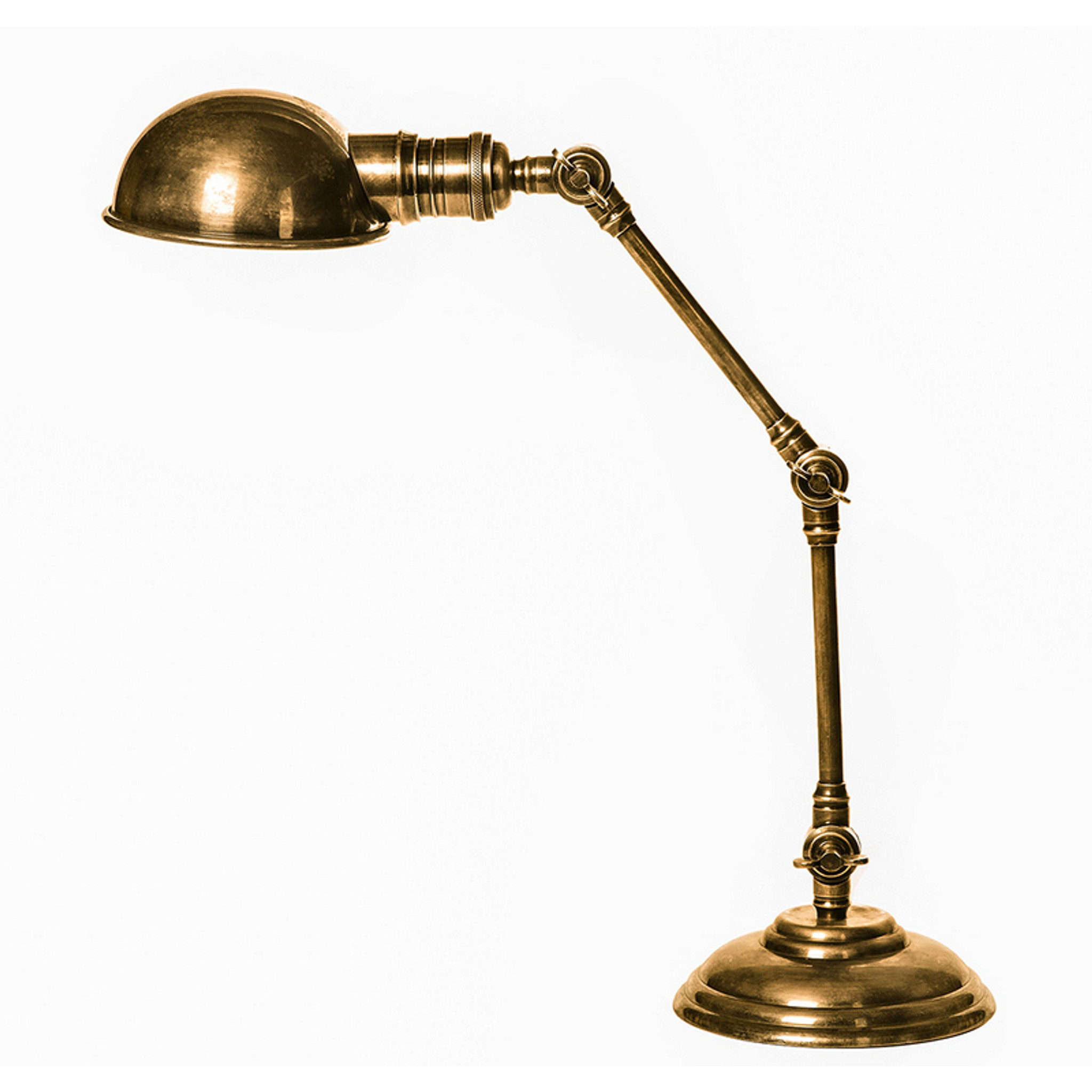 Stamford Dome Adjustable Desk Lamp - Antique Brass - LIGHTING - Emac
