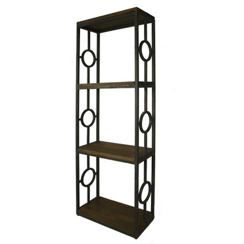 Iron Bookcase one Column - Size: 200H x 68W x 32D (cm)