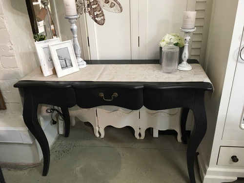 Louis French Desk - Black Size: 80H x 122W x 51D (cm)
