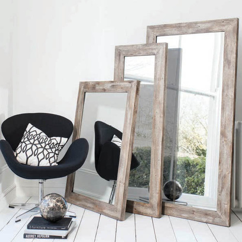 Stanton Rustic Timber Mirror 44x32"" Gallery Direct""