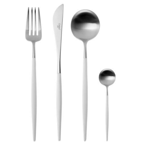 Cutipol Goa 24 Piece Cutlery Set - Stainless Steel White Handle
