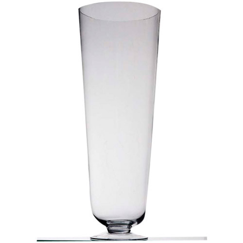 Tall Vase Clear Footed 80cm