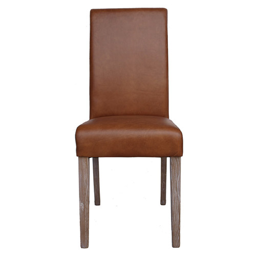 Hudson Leather Dining Chair - Caramel