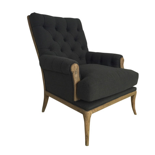 Consort Linen Armchair - Charcoal