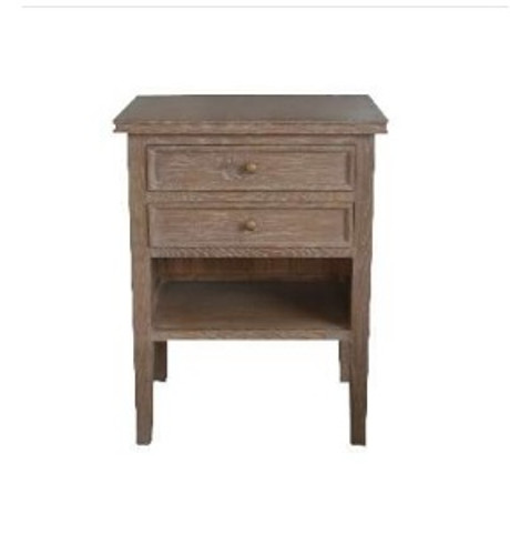 Alton 2 Drawer Bedside - Brown Oak Drifted