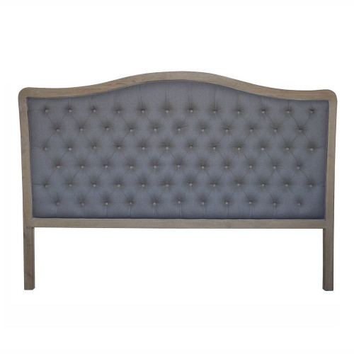 Antoinette Tufted King Headboard - Charcoal Linen