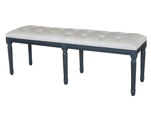 Marquis Tufted Ottoman (Black)