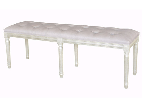 Marquis Tufted Ottoman (Antique White)