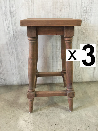 Provence Counter Stool - Vintage Driftwood (Set of 3)