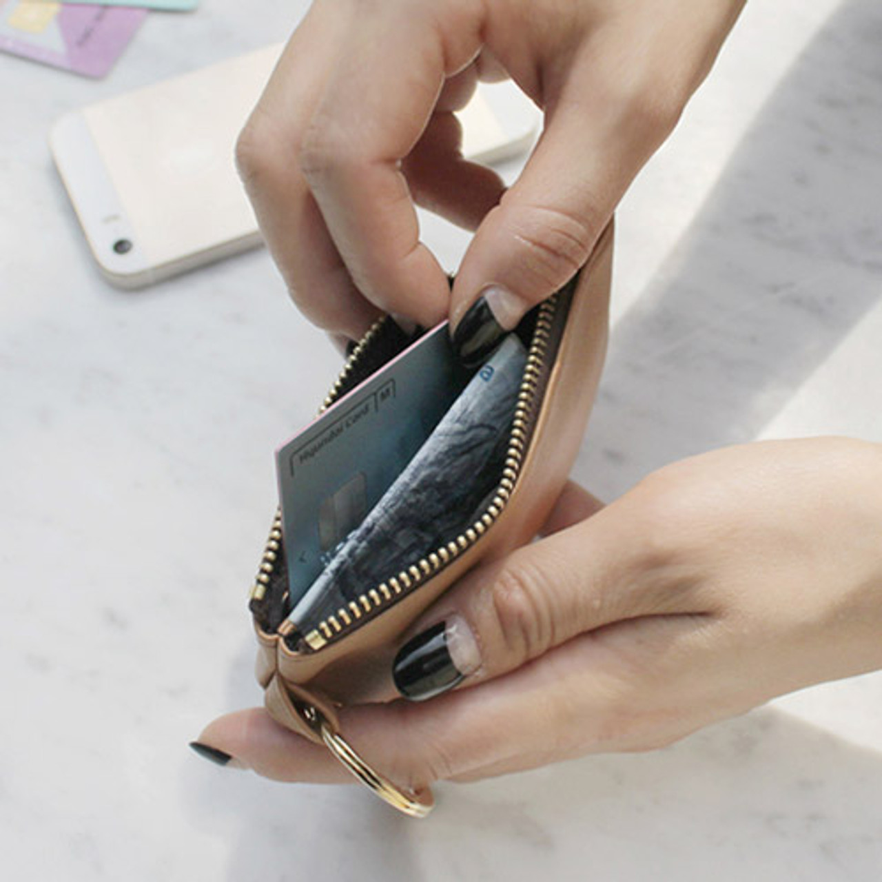 Seeso The classique key ring coin case wallet holder ...