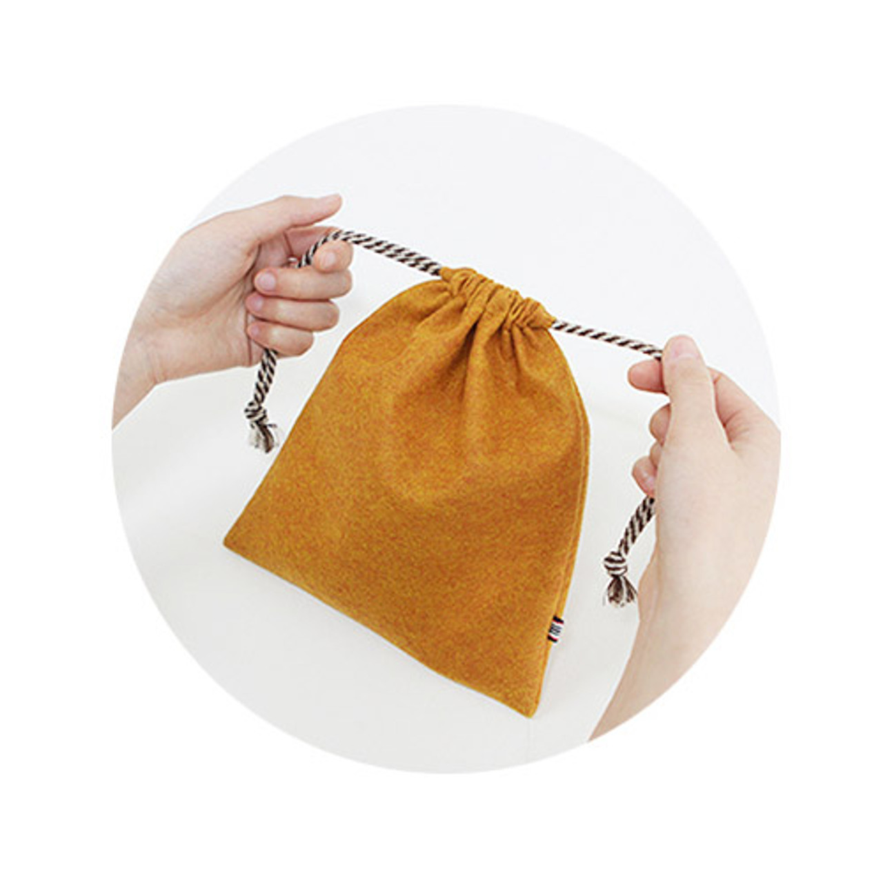 Indigo The Basic felt large drawstring pouch ver.3 fallindesign