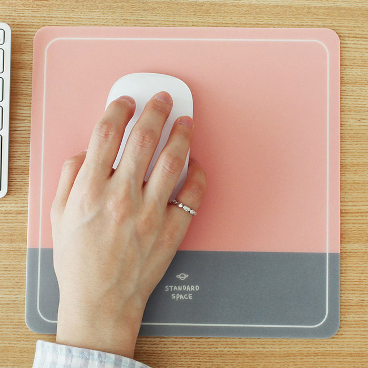 2NUL Standard space pink gray mouse pad