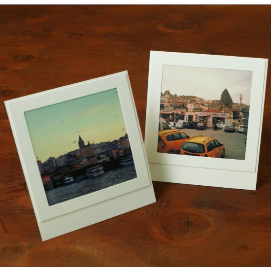 Moods&Views White standing paper photo frame set fallindesign