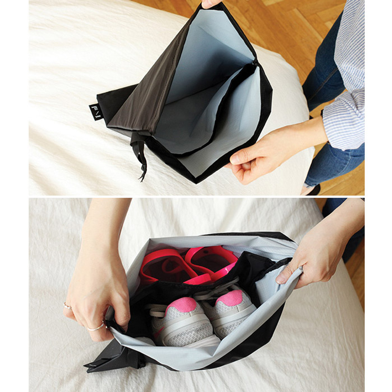 2NUL Walk run dance drawstring shoes pouch fallindesign