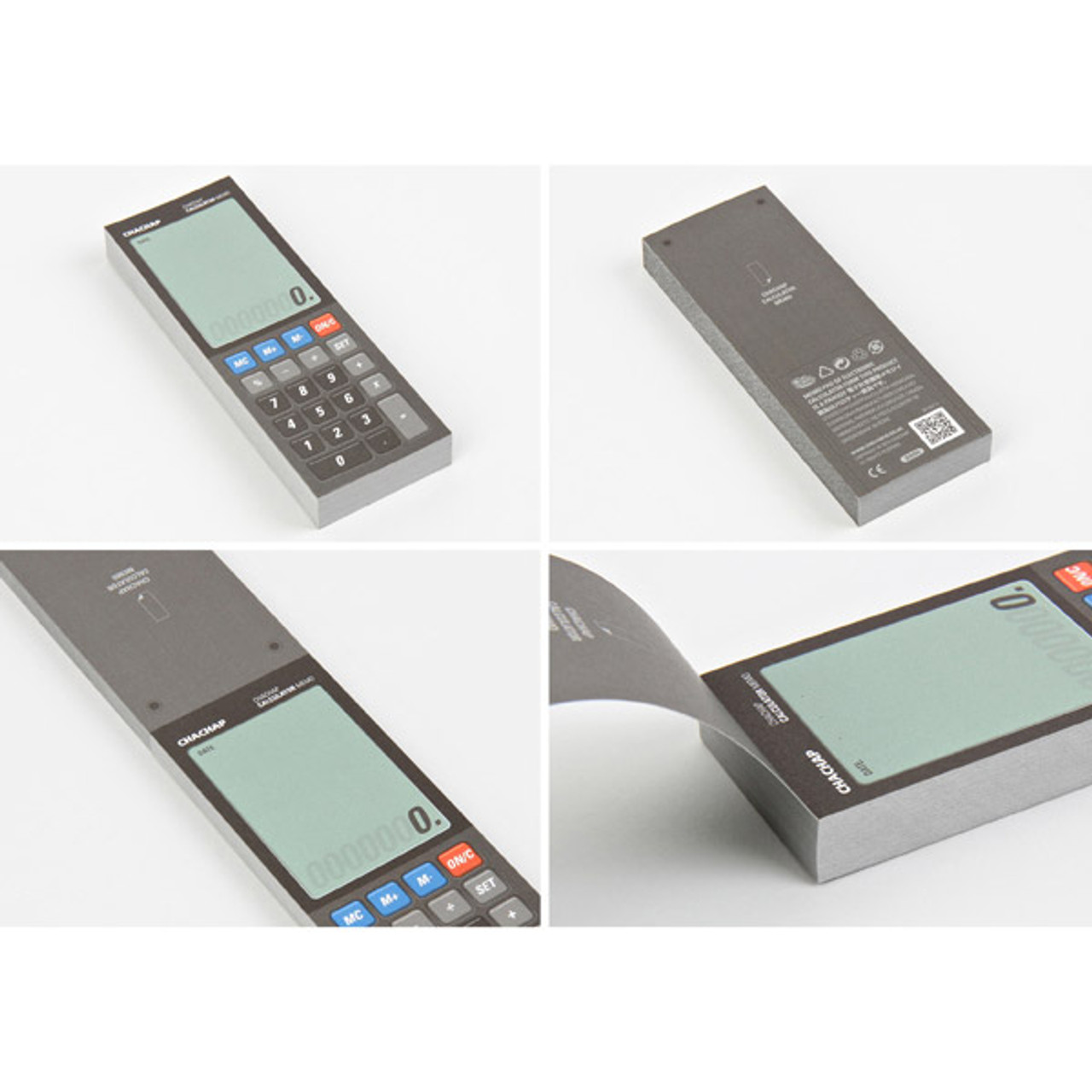 Chachap Electronic calculator memo pad dark gray fallindesign