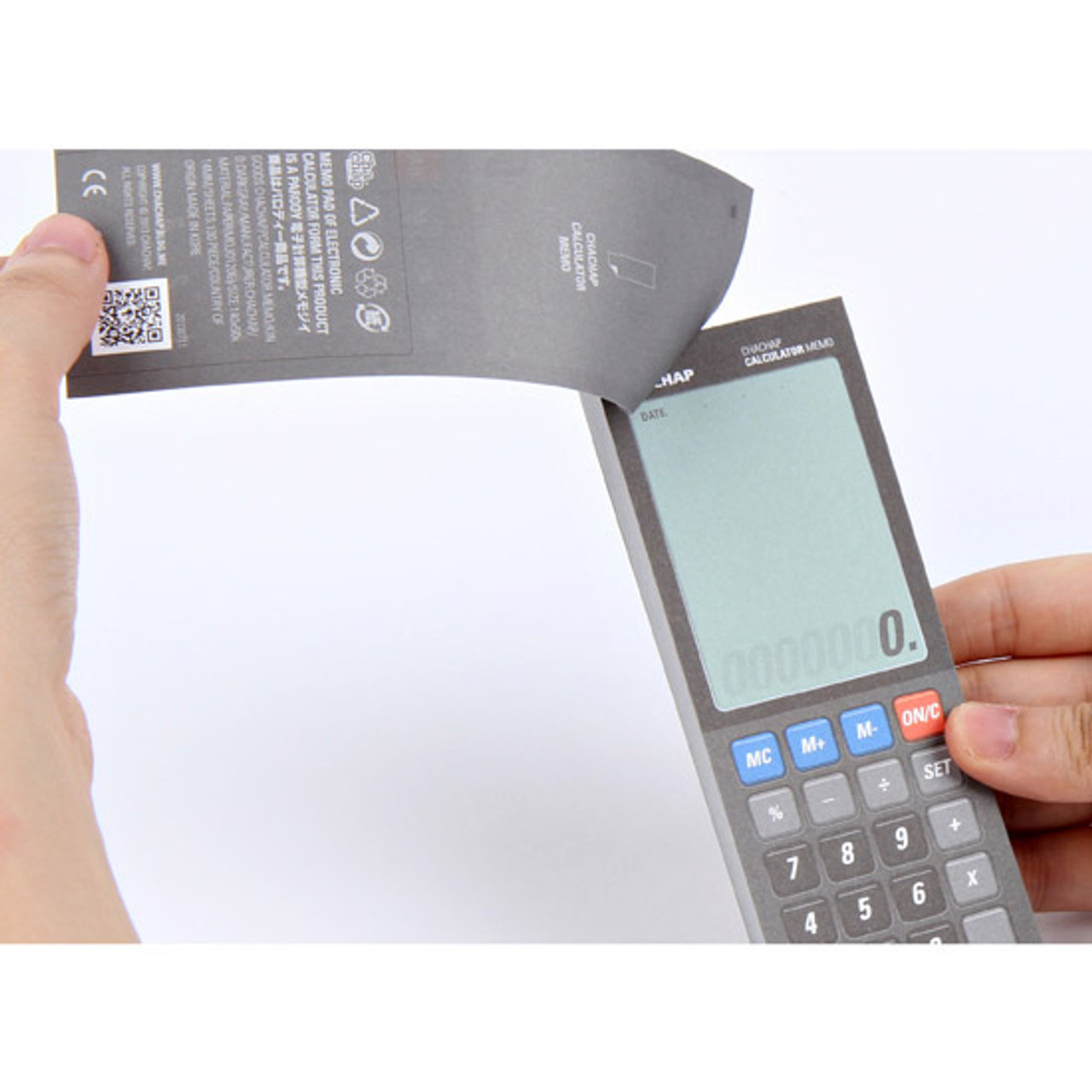 Chachap Electronic calculator memo pad dark gray fallindesign