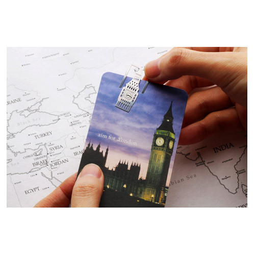 Bookfriends Aim for London steel bookmark fallindesign