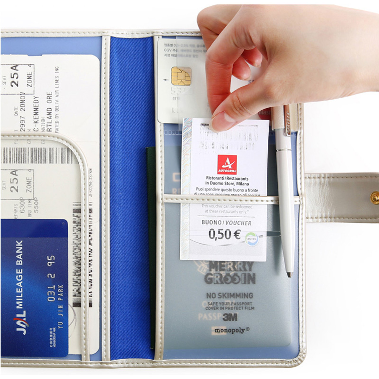 Monopoly Merrygrin RFID blocking long passport case - fallindesign