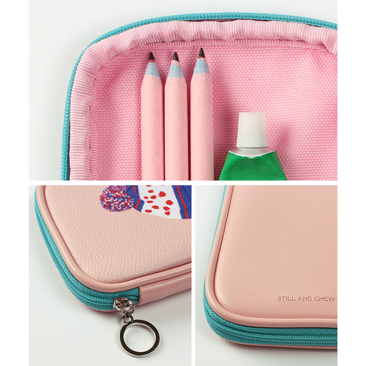 Still and Chew Fashionable animal zipper pencil pouch fallindesign