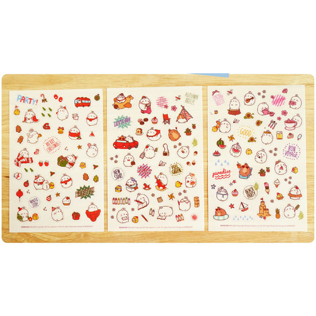 BOOKCODI Molang cute deco sticker set ver.3 - fallindesign