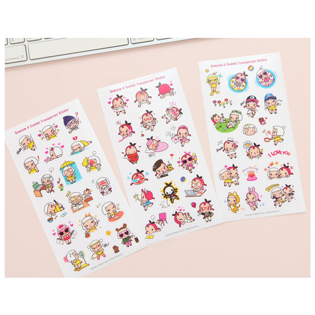 Cooloki Sweet somsom transparent deco sticker set ...