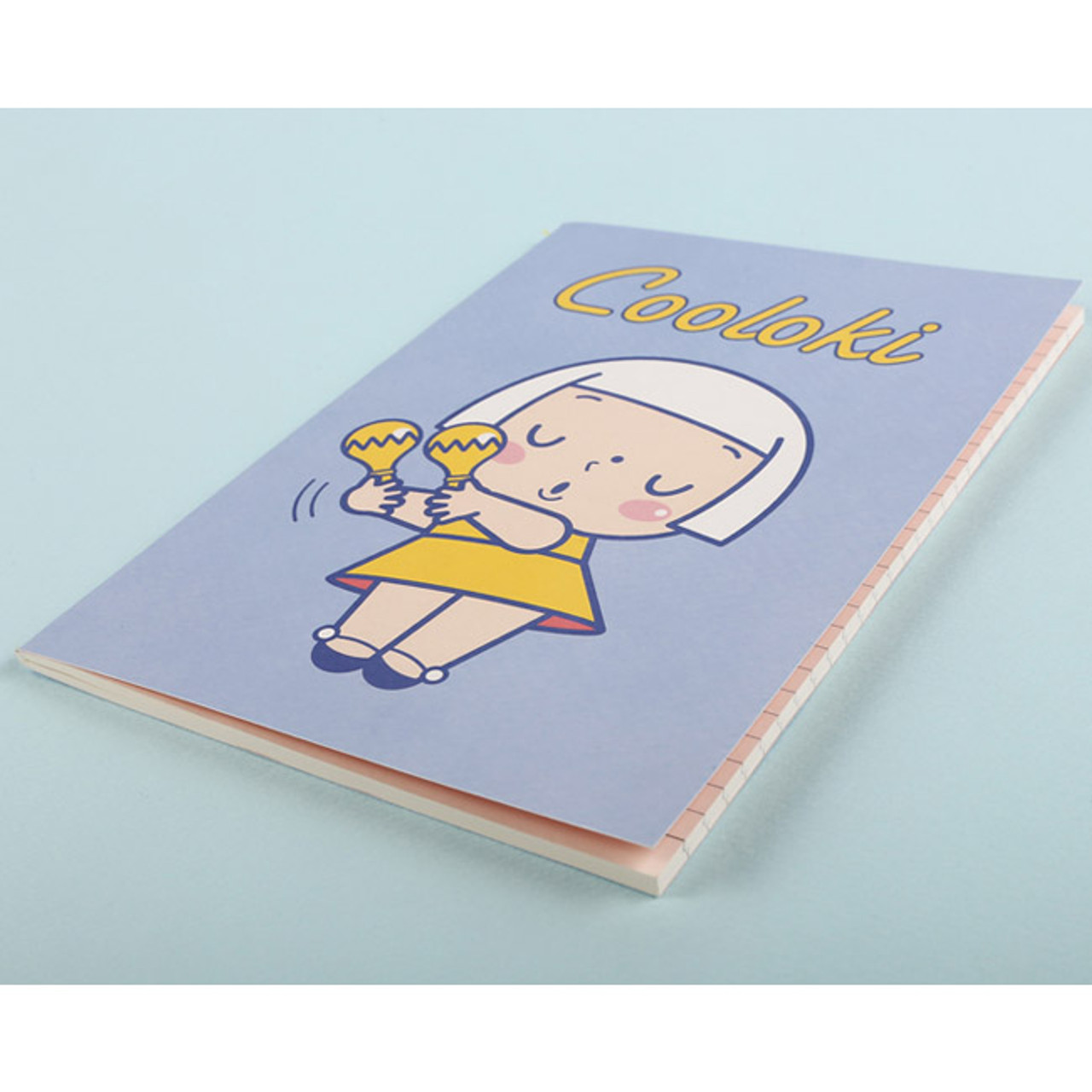 Cooloki Cute girl thread stitching class lined notebook - fallindesign