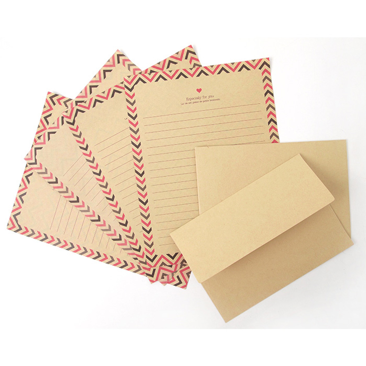 2Young Especially for you kraft letter paper and envelope set