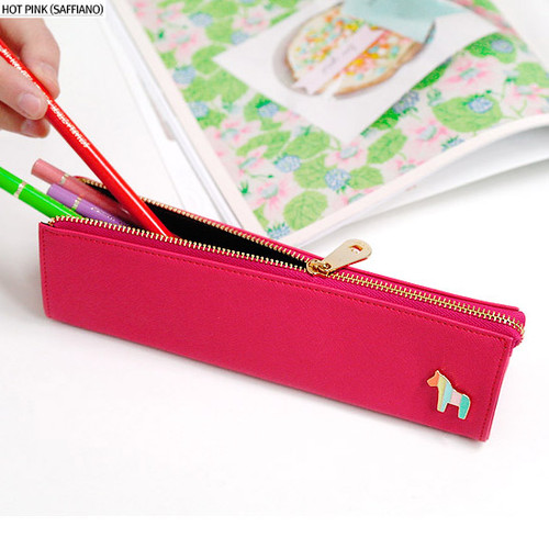 Donbook Pony handmade triangle pencil case pen pouch D