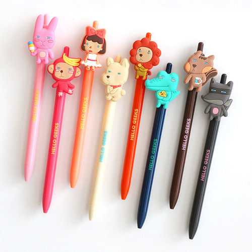 Cute gel pen with soft rubber character 0.38mm ver.3 Cute gel pen with soft rubber character 0.38mm ver.3