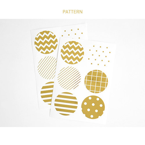 Dailylike Gold circle deco sticker