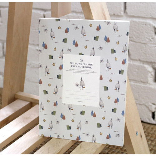 Indigo Willow pattern classic free lined notebook fallindesign