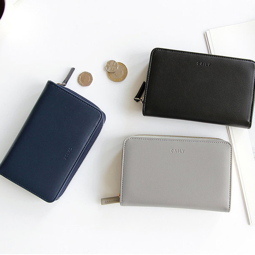 Caily zip around accordion medium leather wallet Caily zip around accordion medium leather wallet