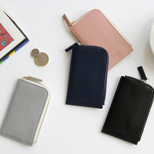 Caily half zip around card case holder Caily half zip around card case holder