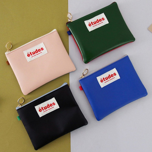 Etudes two tone color small zipper pouch Etudes two tone color small zipper pouch