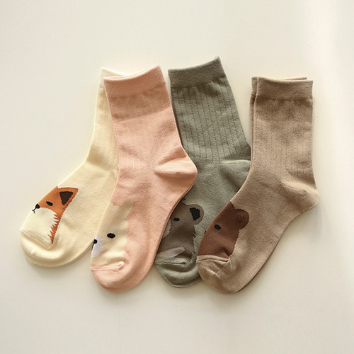Dailylike Comfortable yours for life animal rib women socks Dailylike Comfortable yours for life animal rib women socks