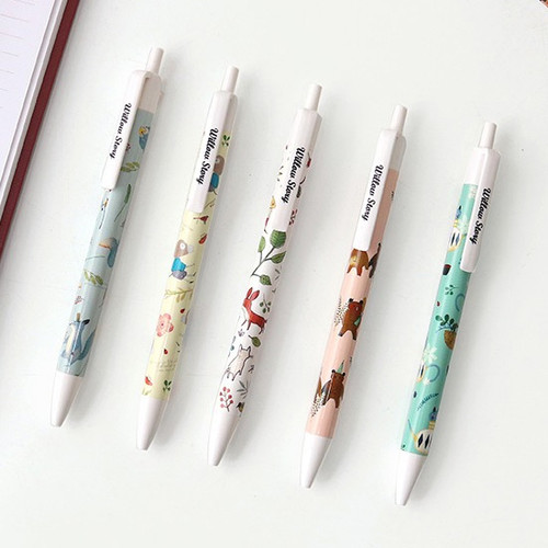 Willow pattern 0.5mm knock ballpoint pen black ink Willow pattern 0.5mm knock ballpoint pen black ink