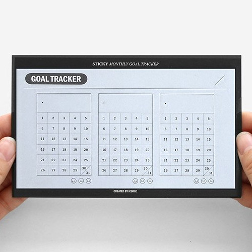 Monthly goal tracker sticky notepad Monthly goal tracker sticky notepad