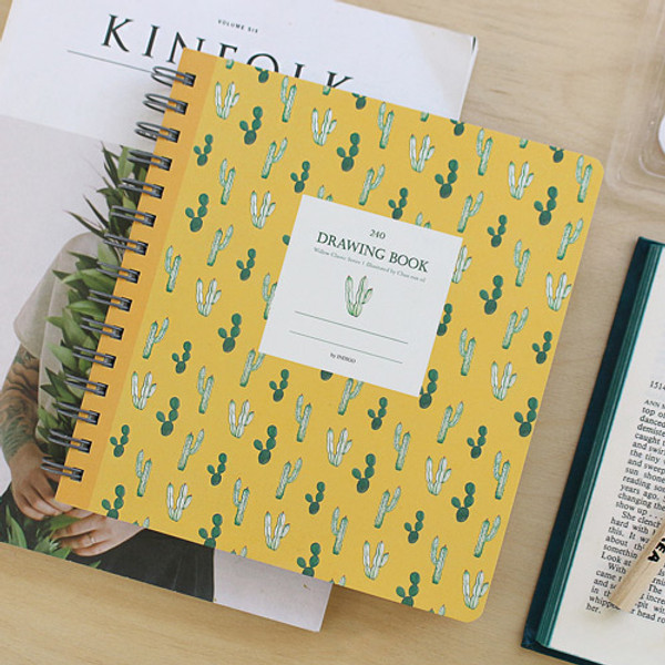 Indigo Willow pattern classic wirebound drawing notebook