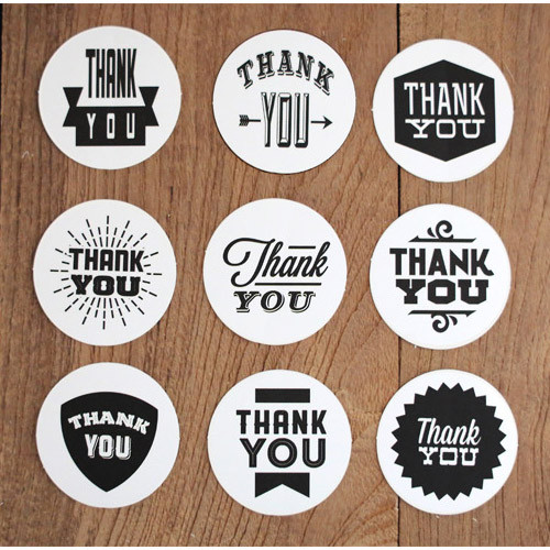 Nacoo thank you circle sticker set - fallindesign.com