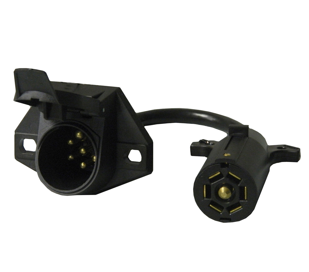 77PW/87S 7Way Flat Pin to 7Way Round Pin Adapter Croft Trailer