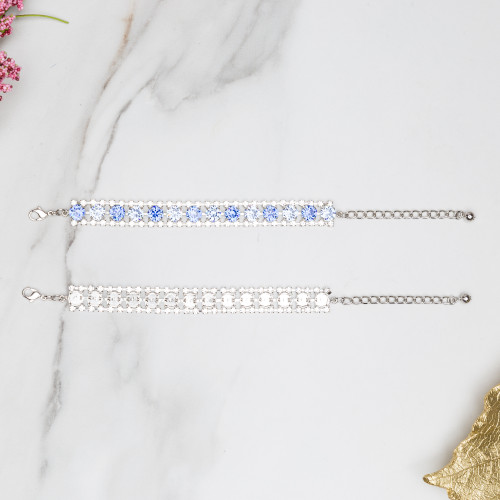 8.5mm | Crystal Halo Fourteen Setting Bracelet | One Piece