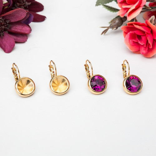 11mm Chaton Casted Drop Earring