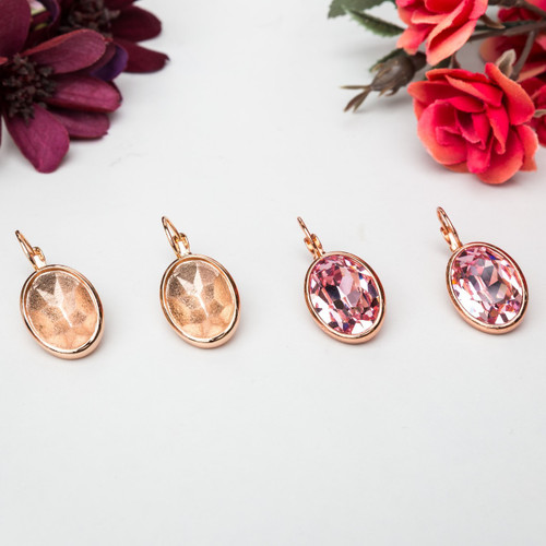 18mm x 13mm Oval | Casted Drop Earrings | One Pair