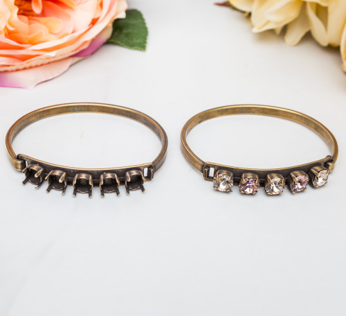 8.5mm | Five Setting ID Bracelet | Three Pieces
